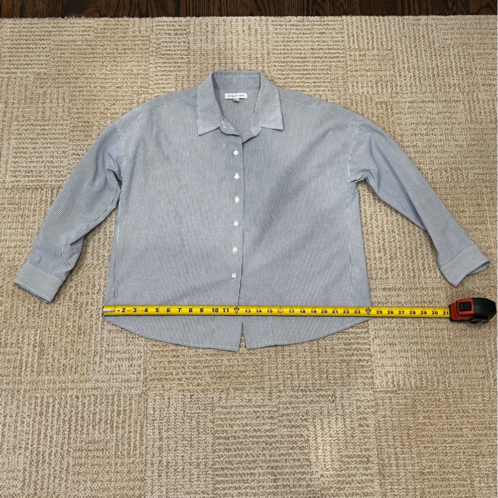 Amour Vert Blue Button-Up Shirt L
